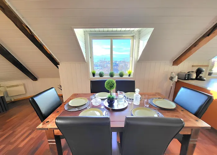 Sunset Penthouse, Fjord View & Parking Apartmán Trondheim